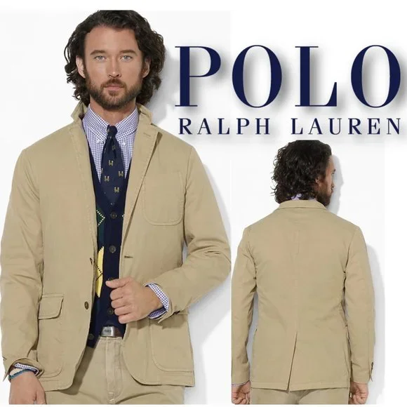 POLO RALPH LAUREN Jacket, Langley Chino Sport Coat - Picture 1 of 13
